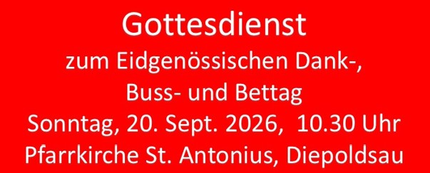 Dank Buss und Betttag
